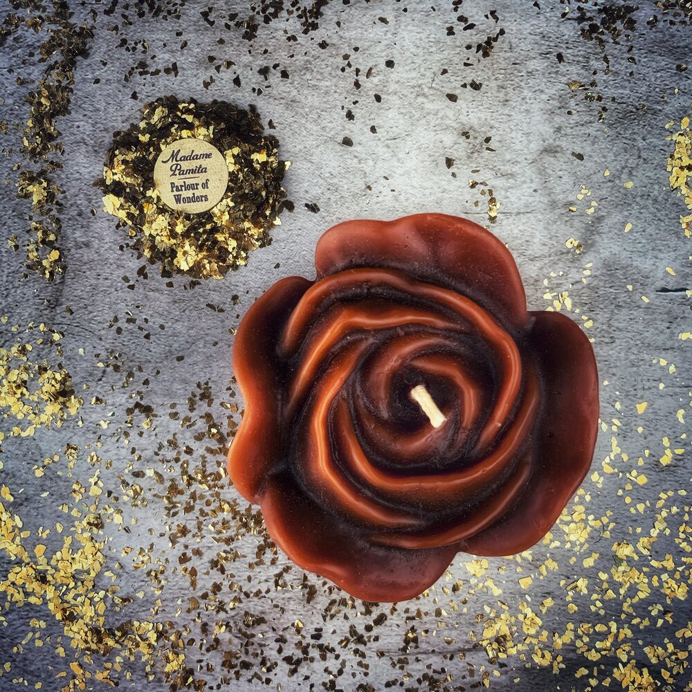 Beeswax Rose Romance Spell Candle - True Love & Soul Mate Magic | Beeswax Candle | Wiccan Center