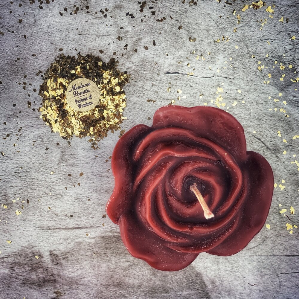 Beeswax Rose Romance Spell Candle - True Love & Soul Mate Magic | Beeswax Candle | Wiccan Center