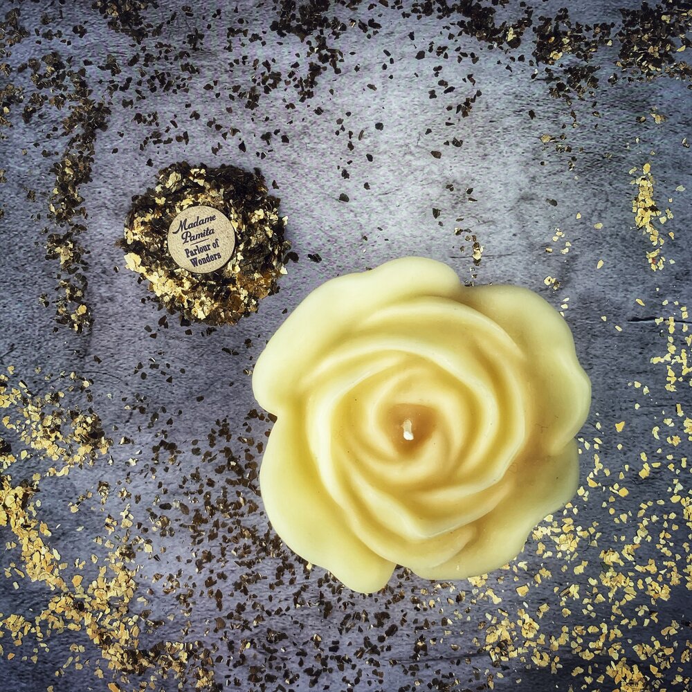 Beeswax Rose Romance Spell Candle - True Love & Soul Mate Magic | Beeswax Candle | Wiccan Center