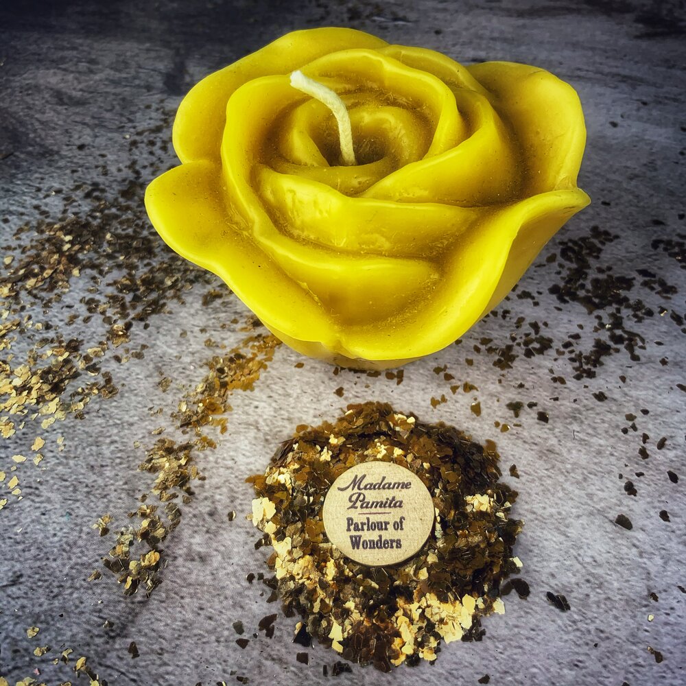 Beeswax Rose Romance Spell Candle - True Love & Soul Mate Magic | Beeswax Candle | Wiccan Center