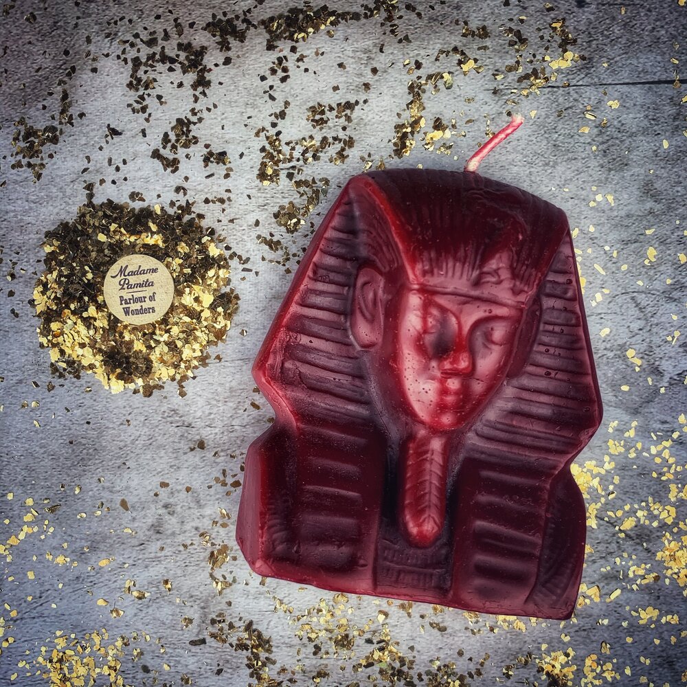 Beeswax Egyptian King Spell Candle - Power, Magnetism & Pharaoh Magic | Beeswax Candle | Wiccan Center