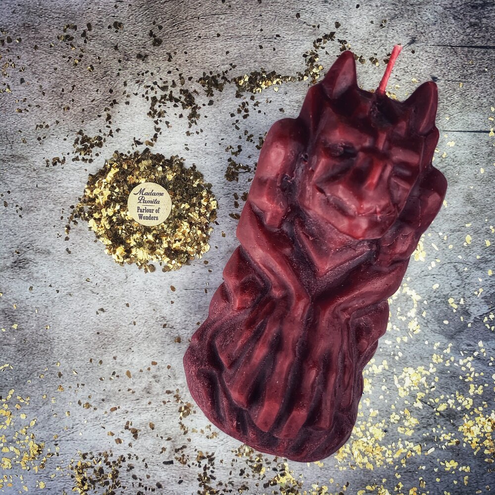 Beeswax Gargoyle Protector Spell Candle - Powerful Guardian & Protection Magic | Beeswax Candle | Wiccan Center
