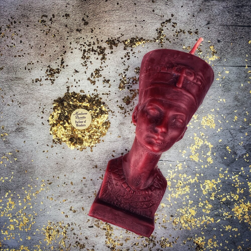 Beeswax Egyptian Queen Spell Candle - Power, Beauty & Magnetism Magic | Beeswax Candle | Wiccan Center