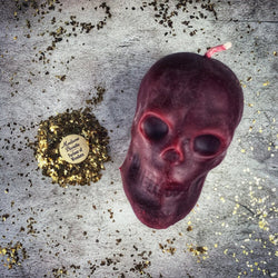 Beeswax Large Skull Spell Candle - Mind Influence & Ancestral Wisdom Magic | Beeswax Candle | Wiccan Center