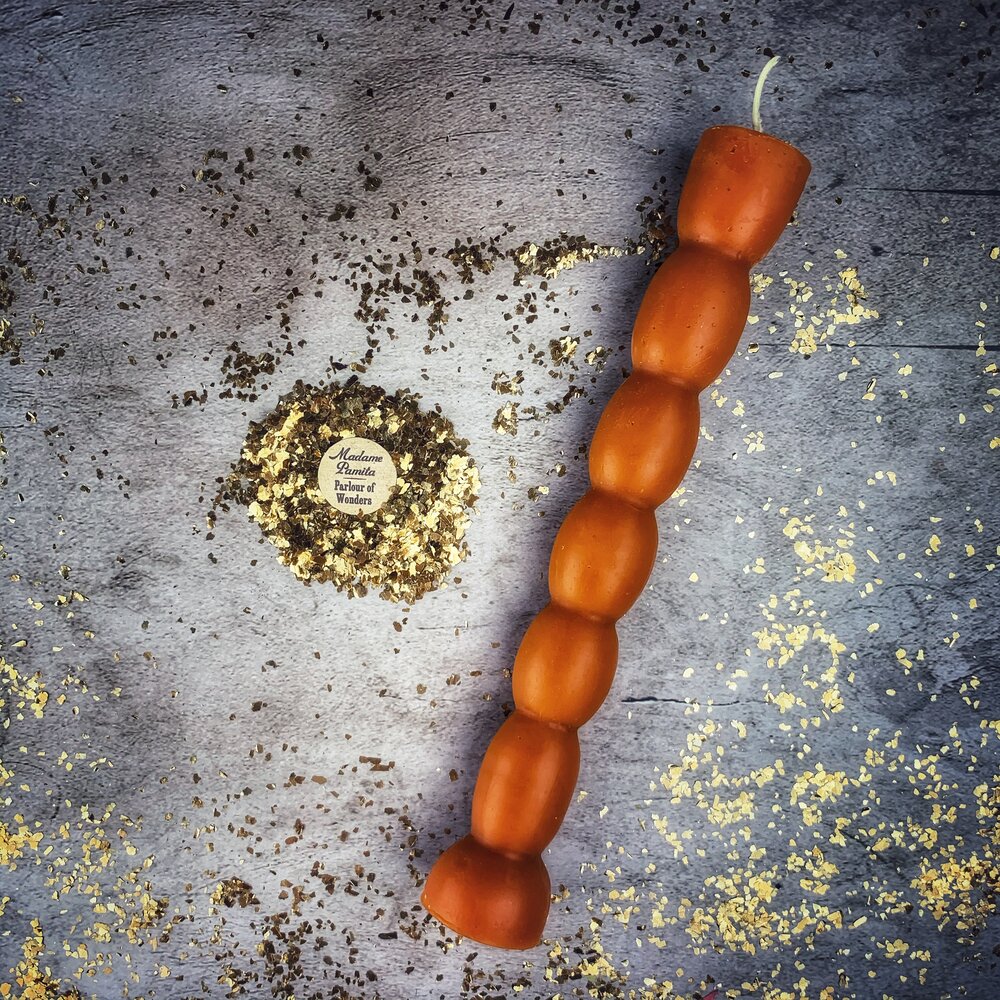 Beeswax Seven Knob Spell Candle - Seven-Day Manifestation Magic | Beeswax Candle | Wiccan Center