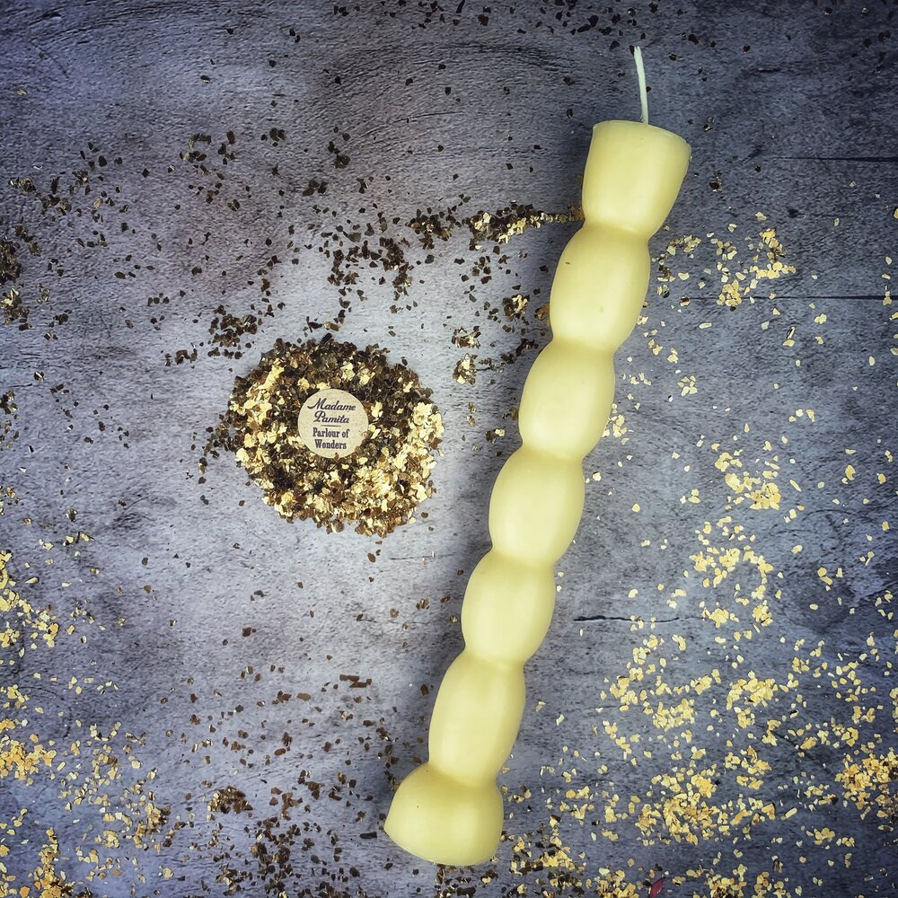 Beeswax Seven Knob Spell Candle - Seven-Day Manifestation Magic | Beeswax Candle | Wiccan Center