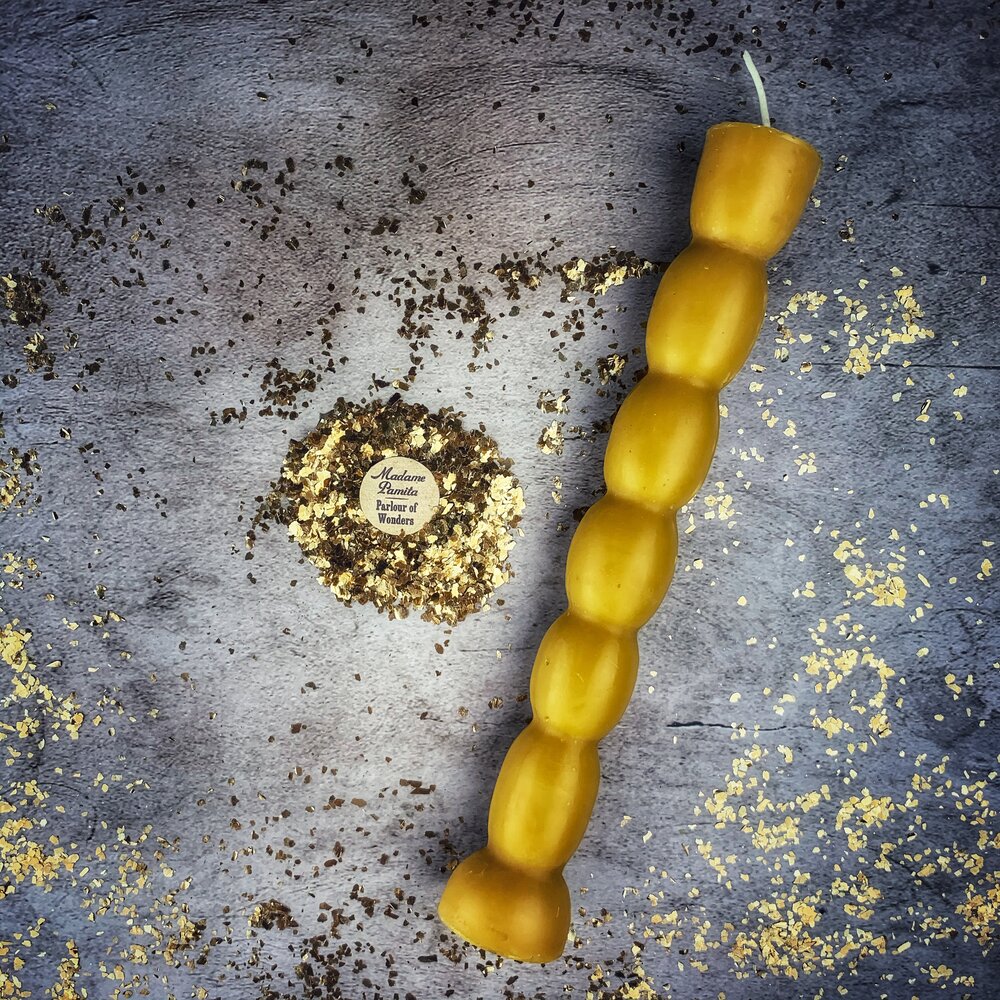 Beeswax Seven Knob Spell Candle - Seven-Day Manifestation Magic | Beeswax Candle | Wiccan Center