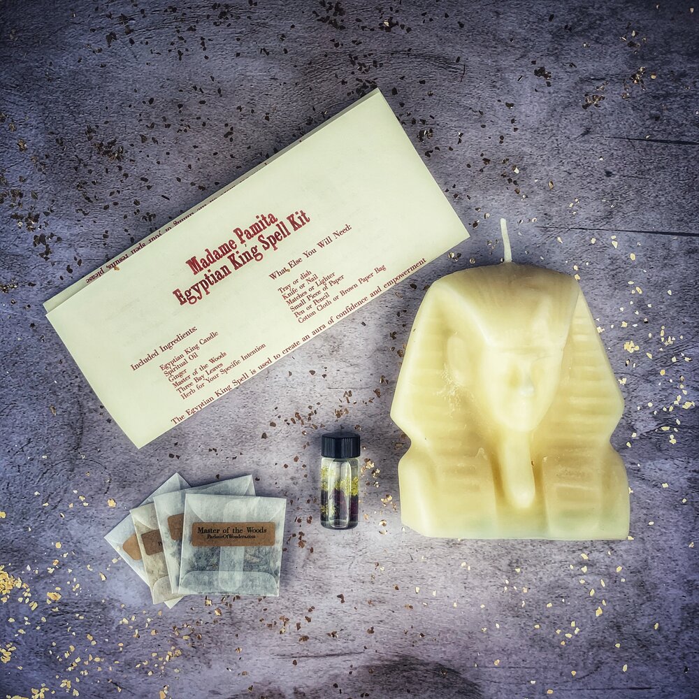 Egyptian King Candle Spell Kit - Power, Magnetism & Pharaoh Magic | Candle Spell Kit | Wiccan Center