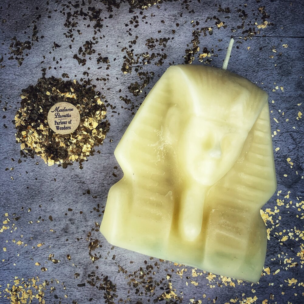 Beeswax Egyptian King Spell Candle - Power, Magnetism & Pharaoh Magic | Beeswax Candle | Wiccan Center