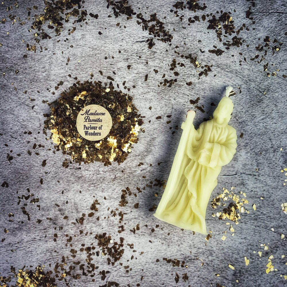 Beeswax St. Joseph Spell Candle - Home Sale & Career Success Magic | Beeswax Candle | Wiccan Center