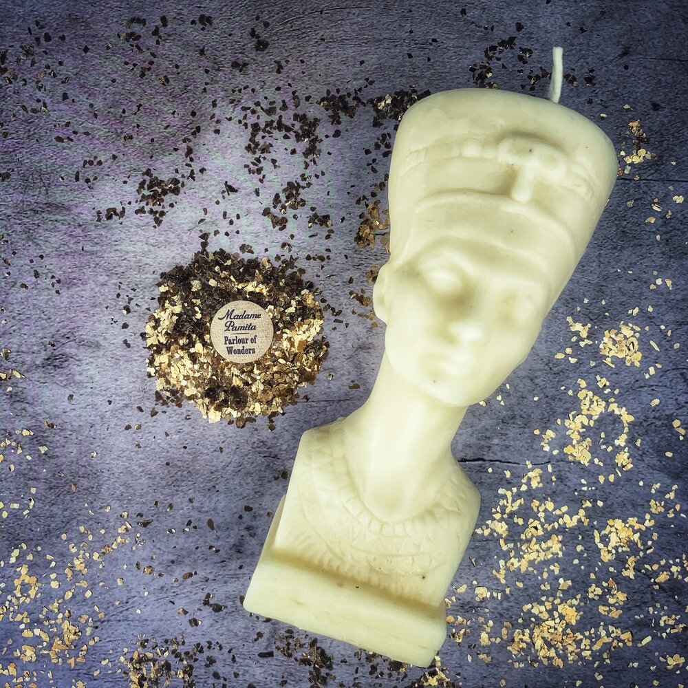 Beeswax Egyptian Queen Spell Candle - Power, Beauty & Magnetism Magic | Beeswax Candle | Wiccan Center