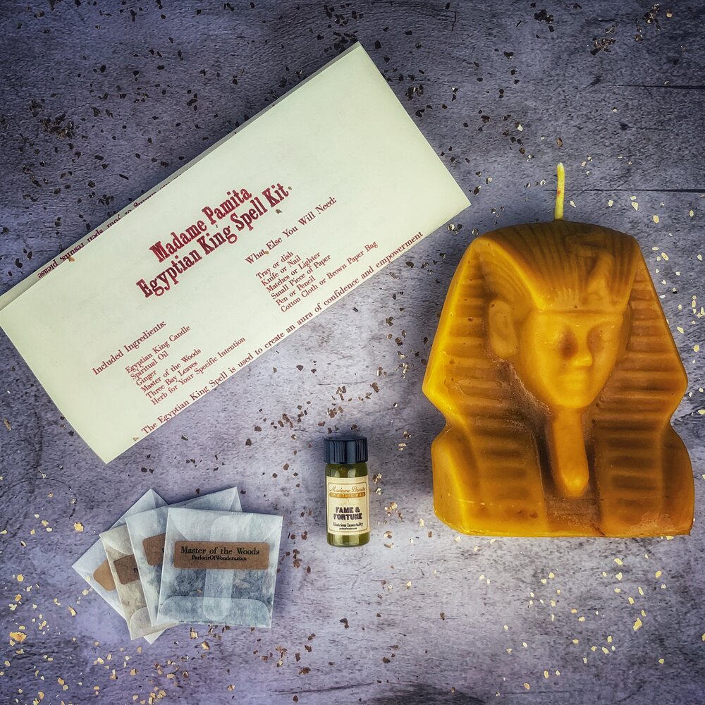 Egyptian King Candle Spell Kit - Power, Magnetism & Pharaoh Magic | Candle Spell Kit | Wiccan Center