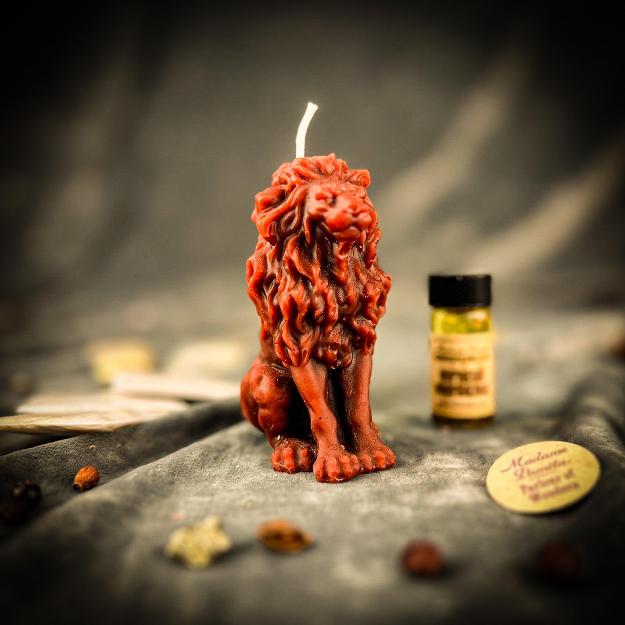 Proud Lion Candle Spell Kit - Courage & Leadership Magic | Candle Spell Kit | Wiccan Center