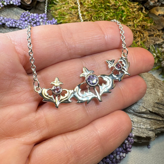 Inverness Thistle Amethyst Necklace | Necklet | Wiccan Center