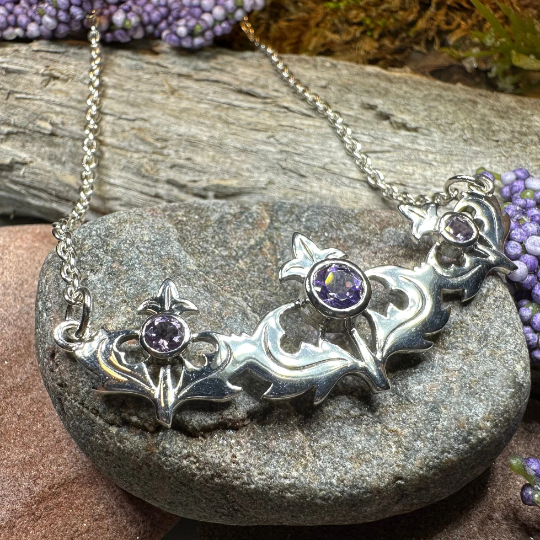 Inverness Thistle Amethyst Necklace | Necklet | Wiccan Center