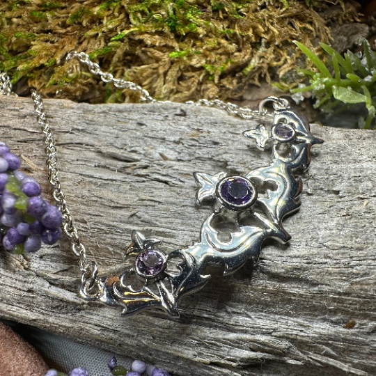 Inverness Thistle Amethyst Necklace | Necklet | Wiccan Center