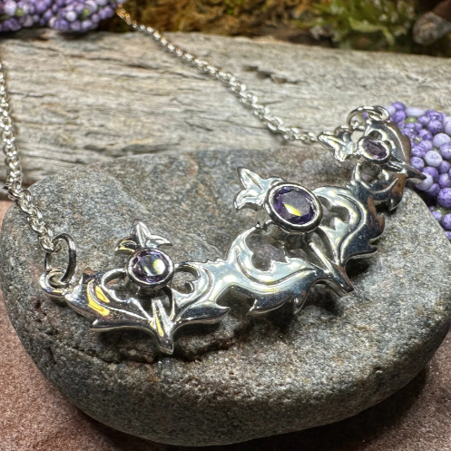 Inverness Thistle Amethyst Necklace | Necklet | Wiccan Center