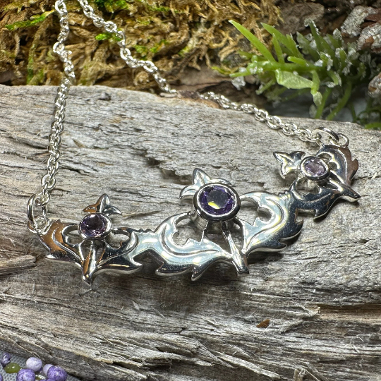 Inverness Thistle Amethyst Necklace | Necklet | Wiccan Center