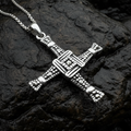 Marcasite Irish Saint Brigid's Cross Necklace | Pendant | Wiccan Center