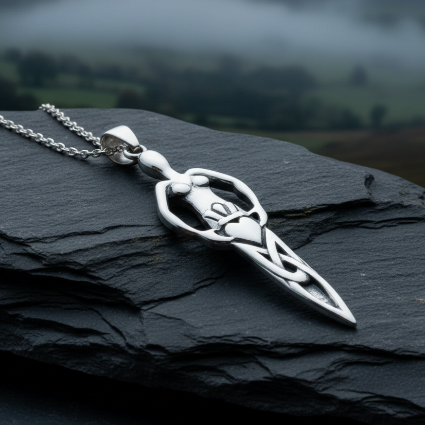 Danu Goddess Silver Necklace | Pendant | Wiccan Center