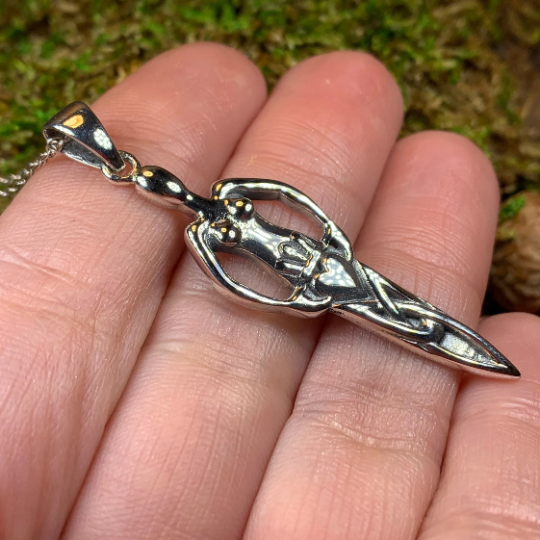 Danu Goddess Silver Necklace | Pendant | Wiccan Center