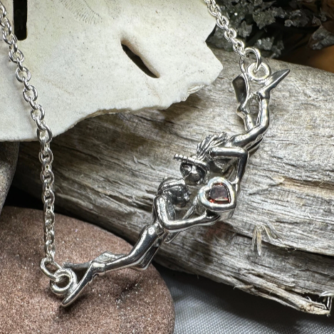 Diver Love Necklace in Sterling Silver | Necklet | Wiccan Center