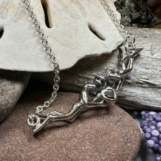 Diver Love Necklace in Sterling Silver | Necklet | Wiccan Center