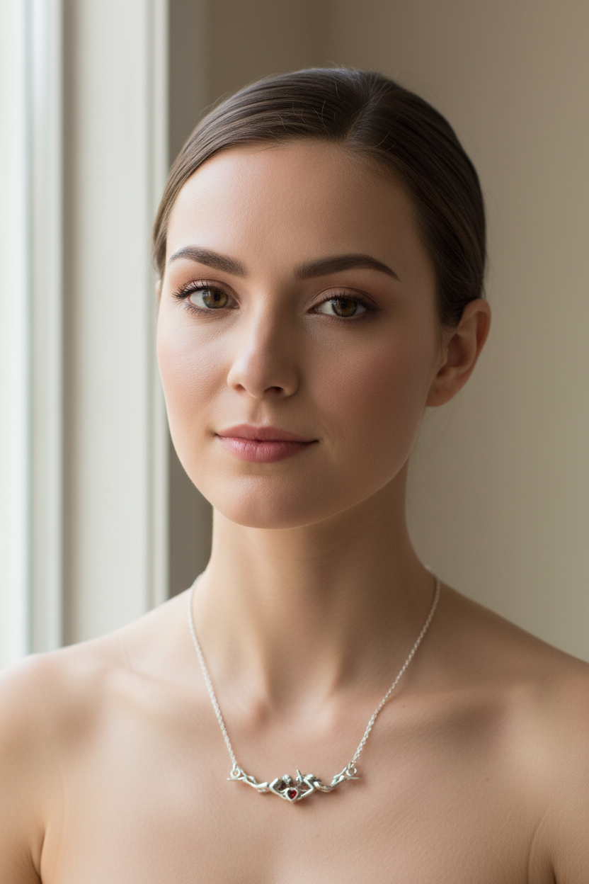 Diver Love Necklace in Sterling Silver | Necklet | Wiccan Center