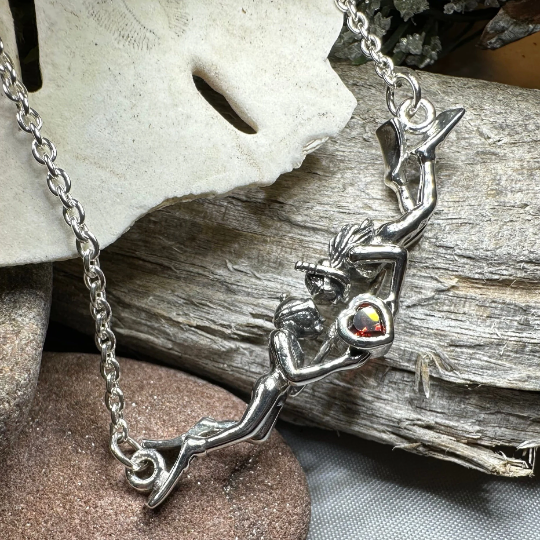 Diver Love Necklace in Sterling Silver | Necklet | Wiccan Center