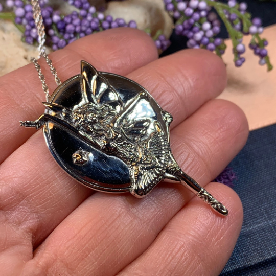 Dancing Butterfly Fairy Necklace in Sterling Silver | Pendant | Wiccan Center