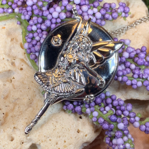 Dancing Butterfly Fairy Necklace in Sterling Silver | Pendant | Wiccan Center