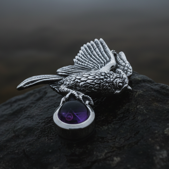 Regal Owl Necklace in Sterling Silver | Pendant | Wiccan Center
