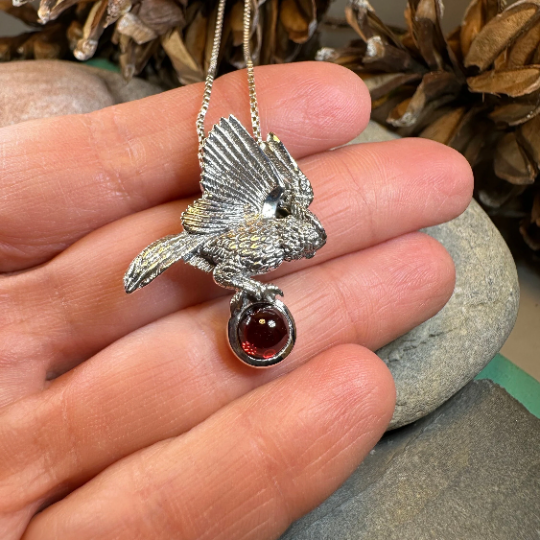 Regal Owl Necklace in Sterling Silver | Pendant | Wiccan Center