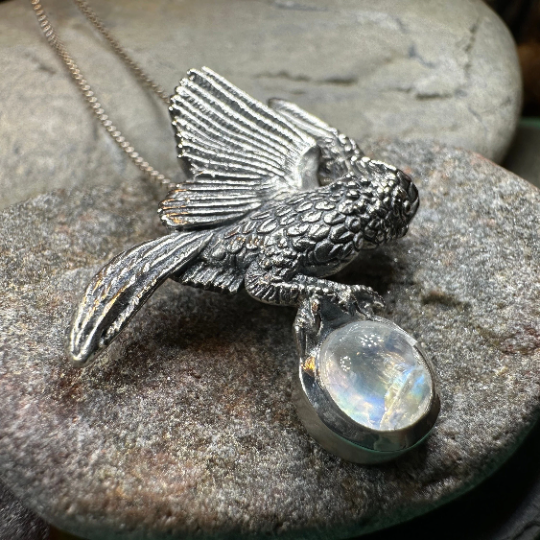Regal Owl Necklace in Sterling Silver | Pendant | Wiccan Center