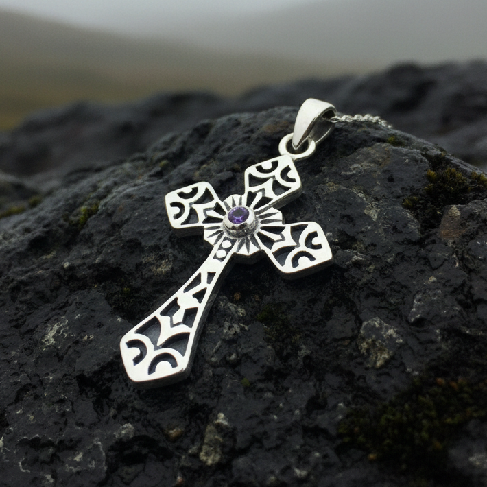 Caitlyn Celtic Cross Necklace in Sterling Silver | Pendant | Wiccan Center