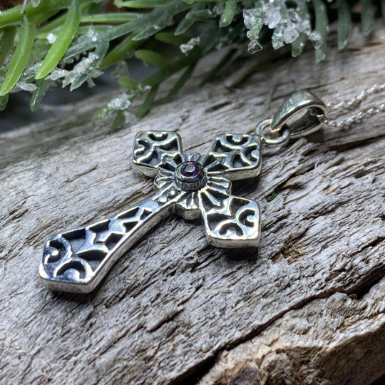 Caitlyn Celtic Cross Necklace in Sterling Silver | Pendant | Wiccan Center