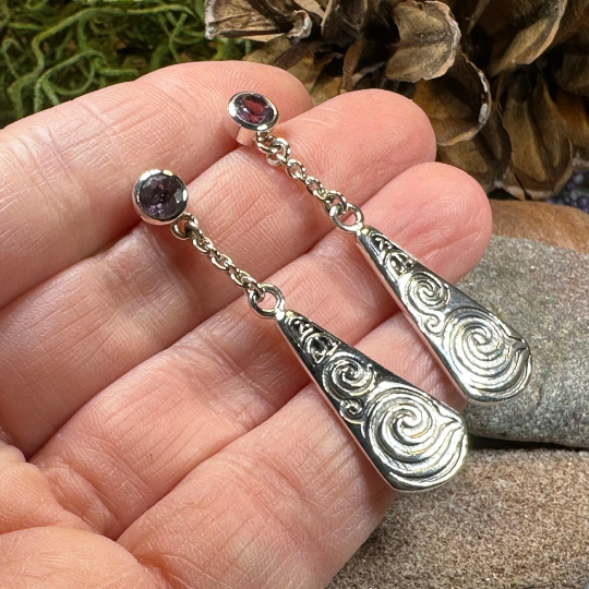 Cablaith Triple Spiral Earrings | Post Earrings | Wiccan Center