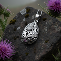Tobermory Scottish Thistle Necklace in Sterling Silver | Pendant | Wiccan Center
