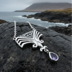 Aina Celtic Amethyst Necklace in Sterling Silver | Necklet | Wiccan Center