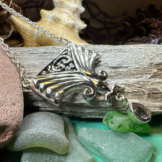 Aina Celtic Amethyst Necklace in Sterling Silver | Necklet | Wiccan Center