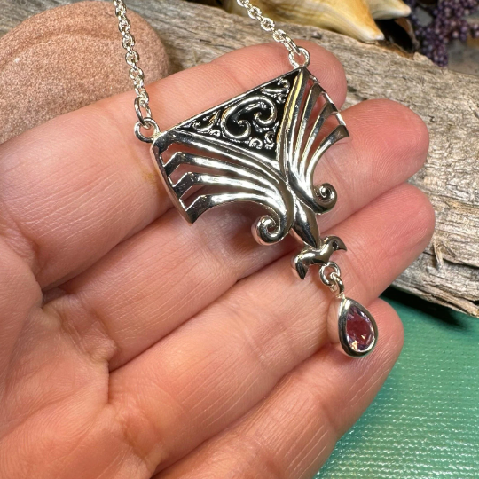 Aina Celtic Amethyst Necklace in Sterling Silver | Necklet | Wiccan Center