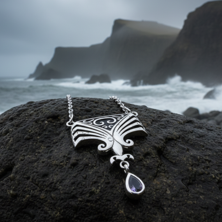 Aina Celtic Amethyst Necklace in Sterling Silver | Necklet | Wiccan Center