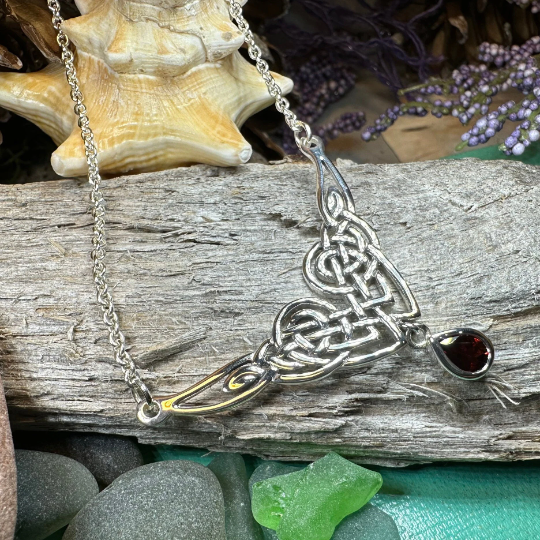 Sara Celtic Knot Necklace in Sterling Silver | Necklet | Wiccan Center