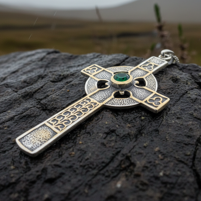 Gibrian Celtic Cross Necklace in Sterling Silver | Pendant | Wiccan Center