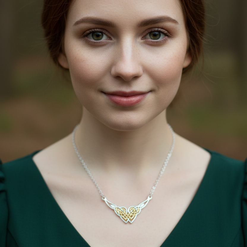 Celtic Endless Love Heart Necklace | Necklet | Wiccan Center