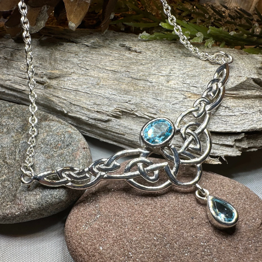 Eternal Love Celtic Knot Necklace in Sterling Silver | Necklet | Wiccan Center