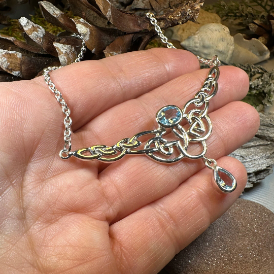 Eternal Love Celtic Knot Necklace in Sterling Silver | Necklet | Wiccan Center