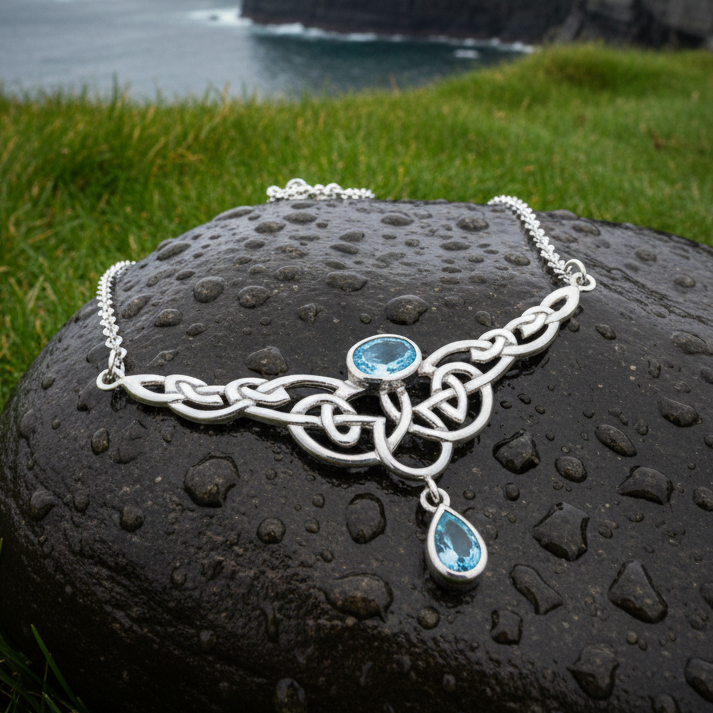 Eternal Love Celtic Knot Necklace in Sterling Silver | Necklet | Wiccan Center