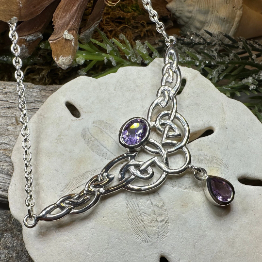 Eternal Love Celtic Knot Necklace in Sterling Silver | Necklet | Wiccan Center