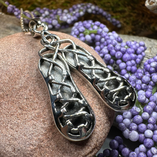 Irish Dance Shoes Necklace in Sterling Silver | Pendant | Wiccan Center